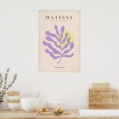 Matisse-Kunstposter - Lila Botanischer Abstract Poster (Küche)
