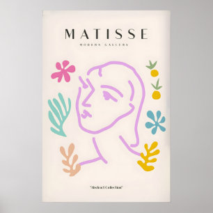 Matisse-Kunstposter -Linienkunst Gesicht Abstrakt Poster