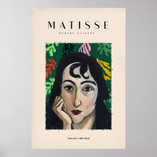 Matisse-Kunstposter - Nachdenkliche Frau Poster (Vorne)