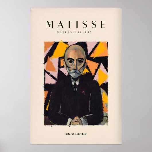 Matisse-Kunstposter - Porträt Mann im Anzug Poster (Vorne)