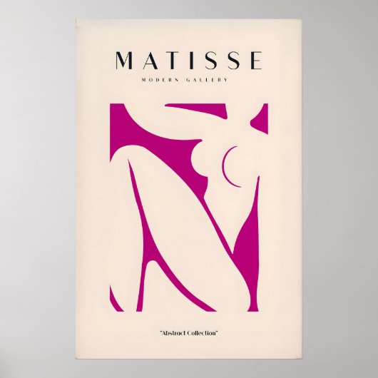 Matisse-Kunstposter - Rosa abstrakte Figurenkunst Poster (Vorne)