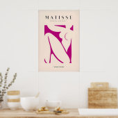 Matisse-Kunstposter - Rosa abstrakte Figurenkunst Poster (Küche)
