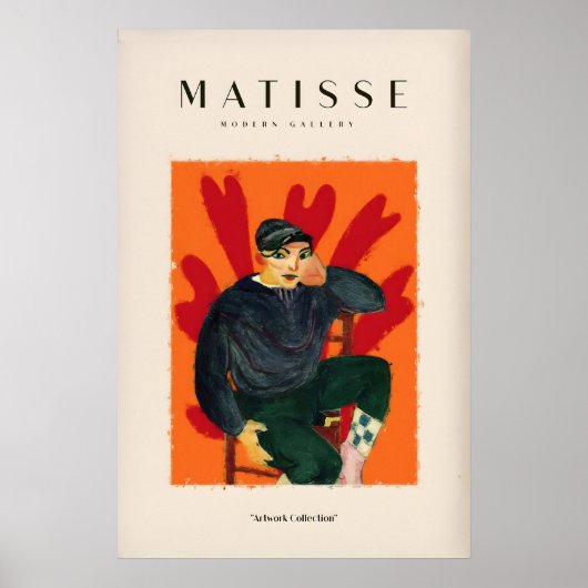 Matisse-Kunstposter - Sitzende Figur in Kappe Post Poster (Vorne)