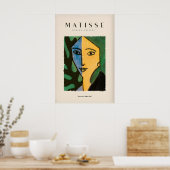 Matisse-Kunstposter - Split Face Blau Gelb Poster (Küche)