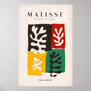 Matisse-Kunstposter - Vier Blöcke Abstrakte Blätte Poster