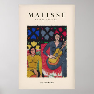 Matisse-Kunstposter - Zwei Frauen Gitarre Innenrau Poster
