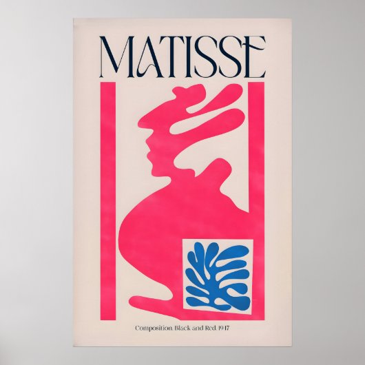Matisse-Kunstprint Komposition Pink Blau Abstract Poster (Vorne)