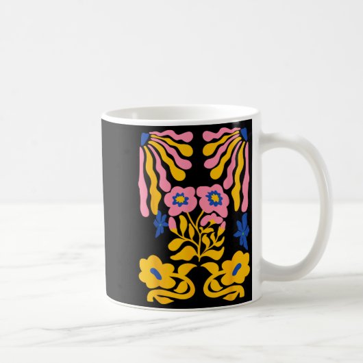 Matisse-Malerei Blumen Ästhetik Kunst Erdig Kaffeetasse (Rechts)