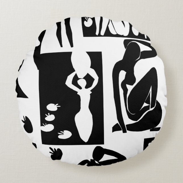 Matisse Nudes Rundes Kissen (Vorderseite)