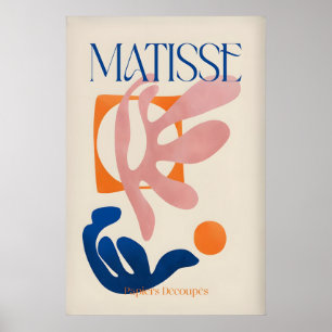 Matisse Papiers Découpés Pink Blau Abstrakt Kunst Poster