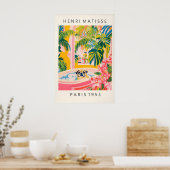 Matisse Pug Print Funny Bathroom Tropical Art Poster (Küche)