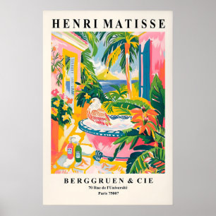 Matisse Stil Adler in Badewanne Kunstprint Poster