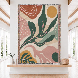 Matisse Stil Blatt Gewebte Wurfdecke Decke