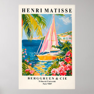 Matisse-Stil-Segelboot-Kunstprint Beachy Sommer Poster