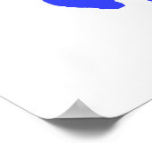 Matisse Style Blue Face Girl Poster (Ecke)