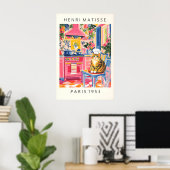 Matisse Style Cat Chef Print Funny Kitchen Wall Poster (Heimbüro)