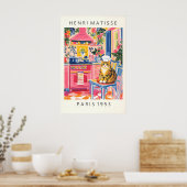 Matisse Style Cat Chef Print Funny Kitchen Wall Poster (Küche)
