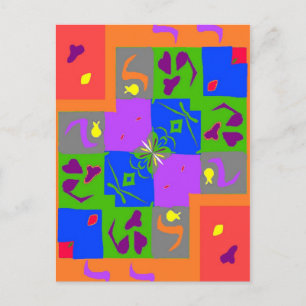 Matisse Style Formen Postkarte