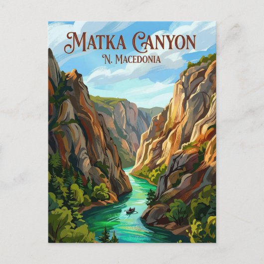Matka-Canyon N. Mazedonien Postkarte (Vorderseite)