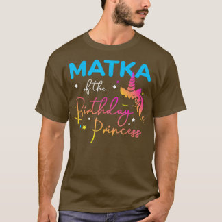 Matka von der Geburt Prinzessin Bday Unicorn Mutte T-Shirt