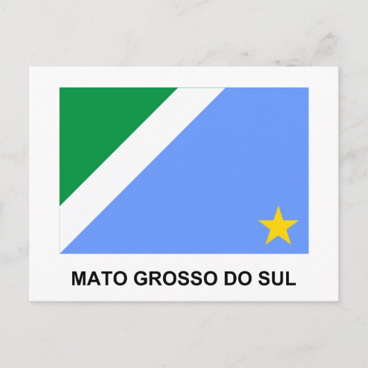 Mato Grosso do Sul, Brasilien-Flagge Postkarte (Vorderseite)