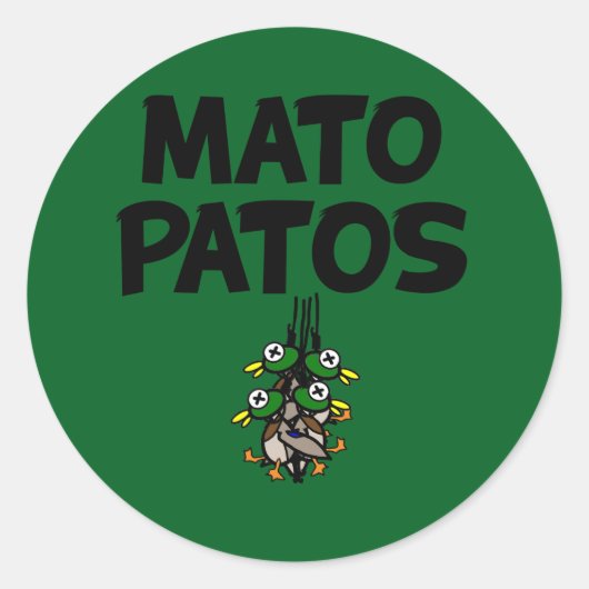 Mato Patos Logo Duck Jagen Round Sticker (Vorderseite)