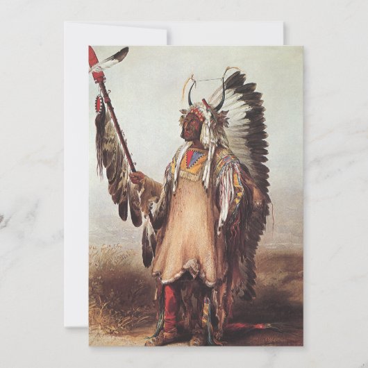 Mato-Tope, ein Hauptportrait von Karl Bodmer (Vorderseite)