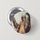 Mato-Tope, ein Hauptportrait von Karl Bodmer Button (Vorne & Hinten)