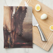 Mato-Tope, ein Hauptportrait von Karl Bodmer Geschirrtuch (Viertel Falte)