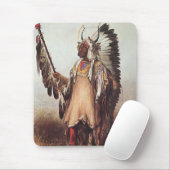 Mato-Tope, ein Hauptportrait von Karl Bodmer Mousepad (Mit Mouse)