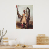 Mato-Tope, ein Hauptportrait von Karl Bodmer Poster (Küche)