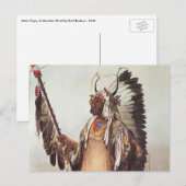 Mato-Tope, ein Hauptportrait von Karl Bodmer Postkarte (Vorne/Hinten)