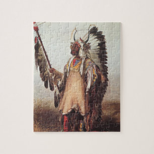 Mato-Tope, ein Hauptportrait von Karl Bodmer Puzzle