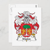 Matos Familienwappen Postkarte (Vorne/Hinten)