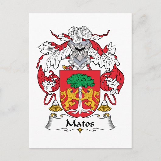 Matos Familienwappen Postkarte (Vorderseite)