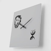 Matoub Lounès Quadratische Wanduhr (Winkel)