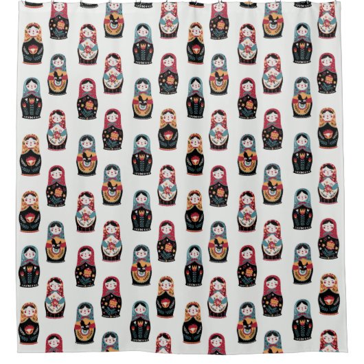Matreshka-Duschvorhang Duschvorhang (Vorderseite)
