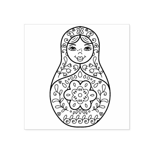Matreshka Gummistempel (Prägung)