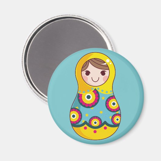 Matreshka Magnet (Vorderseite/Rückseite)