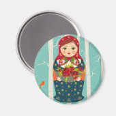 Matreshka Magnet (Vorderseite/Rückseite)