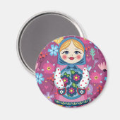 Matreshka Magnet (Vorderseite/Rückseite)