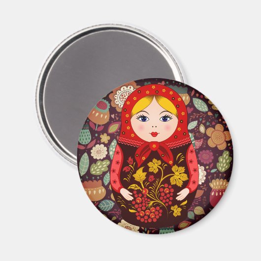 Matreshka Magnet (Vorderseite/Rückseite)