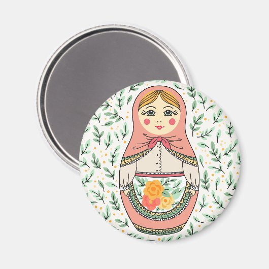 Matreshka Magnet (Vorderseite/Rückseite)