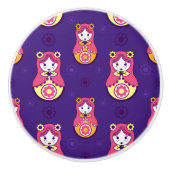 Matreshka-Muster Keramikknauf (Vorderseite)