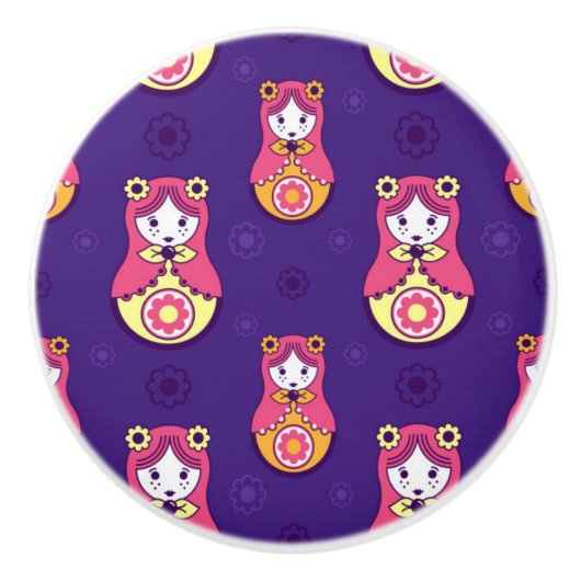 Matreshka-Muster Keramikknauf (Vorderseite)