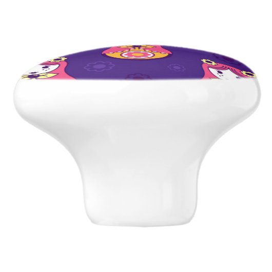 Matreshka-Muster Keramikknauf (Seitenansicht)