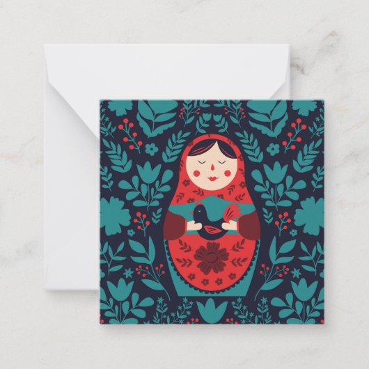 Matreshka Note Card Mitteilungskarte (Vorderseite)
