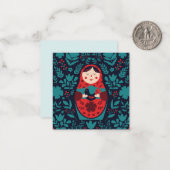 Matreshka Note Card Mitteilungskarte (Vorderseite/Rückseite Beispiel)