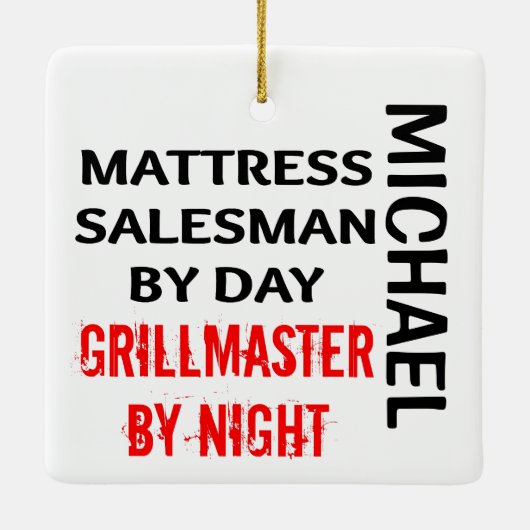 Matress Salesman Grillmaster CUSTOM Keramikornament (Rückseite)