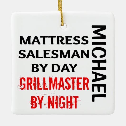 Matress Salesman Grillmaster CUSTOM Keramikornament (Vorderseite)